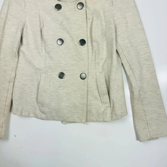 Cabi Knit Moto Jacket Double Breasted Button‎ Front Blazer Neutral Size S - Picture 7 of 13